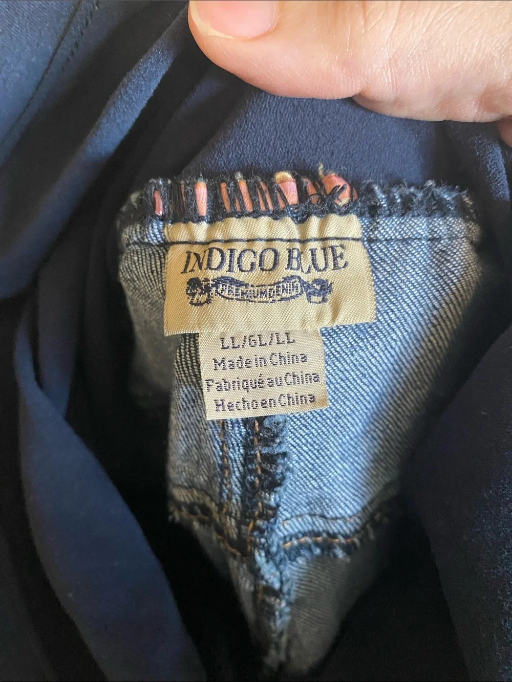 Indigo Blue Maternity Bootcut Jeans Dark Wash Size Large - Picture 3 of 3
